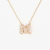 Crystal Bubble Monogram Necklace - M