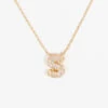 Crystal Bubble Monogram Necklace - S
