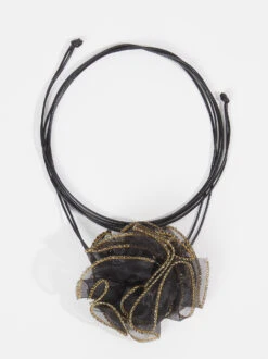 Piper Flower Choker Necklace -Deals Trending US Clothes Store 004033 NJJPIPER ARU BLACK 00