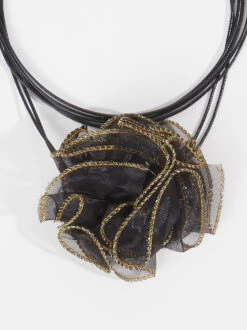 Piper Flower Choker Necklace -Deals Trending US Clothes Store 004033 NJJPIPER ARU BLACK 01