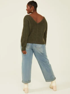 Amalia Sweater -Deals Trending US Clothes Store 004086 WT310Z OLIVE 03