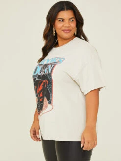 Brooks & Dunn Oversized Tee -Deals Trending US Clothes Store 004110 BRD126402AR CREAM 02