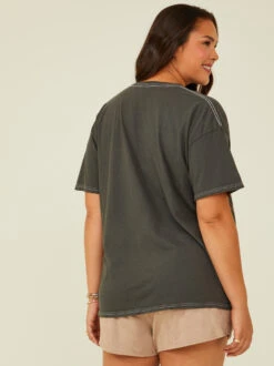 Johnny Cash Oversized Tee -Deals Trending US Clothes Store 004110 JCA120709AR VINTAGE BLACK 03