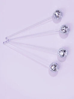 Disco Drink Stirrer Set -Deals Trending US Clothes Store 004130 NPW73396 ARU SILVER 02