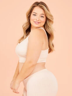 Seamless Cable Knit Bralette -Deals Trending US Clothes Store 004173 DY135 PEACH WHIP 02