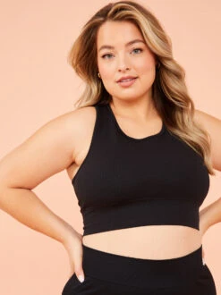 Seamless Ribbed Longline Sports Bra