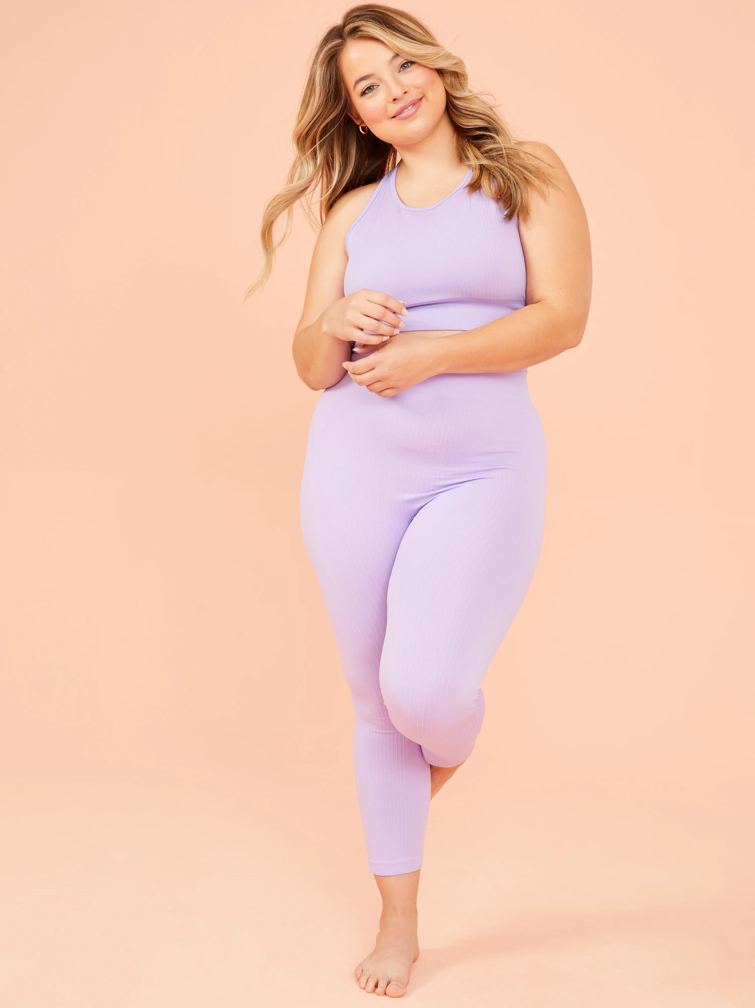 Seamless Ribbed Leggings 2 Seamless Ribbed Leggings - Image 2