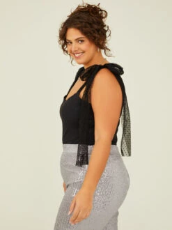 Penny Tie Strap Bodysuit -Deals Trending US Clothes Store 004264 PLT19970 018 BLACK 02