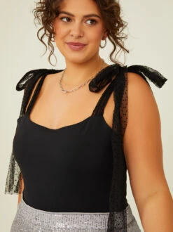 Penny Tie Strap Bodysuit -Deals Trending US Clothes Store 004264 PLT19970 018 BLACK 04