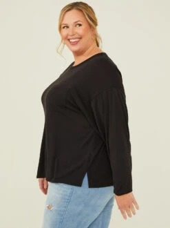 Avianna Long Sleeve Top -Deals Trending US Clothes Store 004264 PT19407 018 BLACK 02