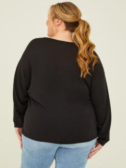 Avianna Long Sleeve Top -Deals Trending US Clothes Store 004264 PT19407 018 BLACK 03